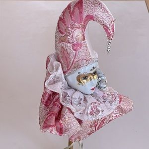VTG 1980’s Porcelain Jester on Stand